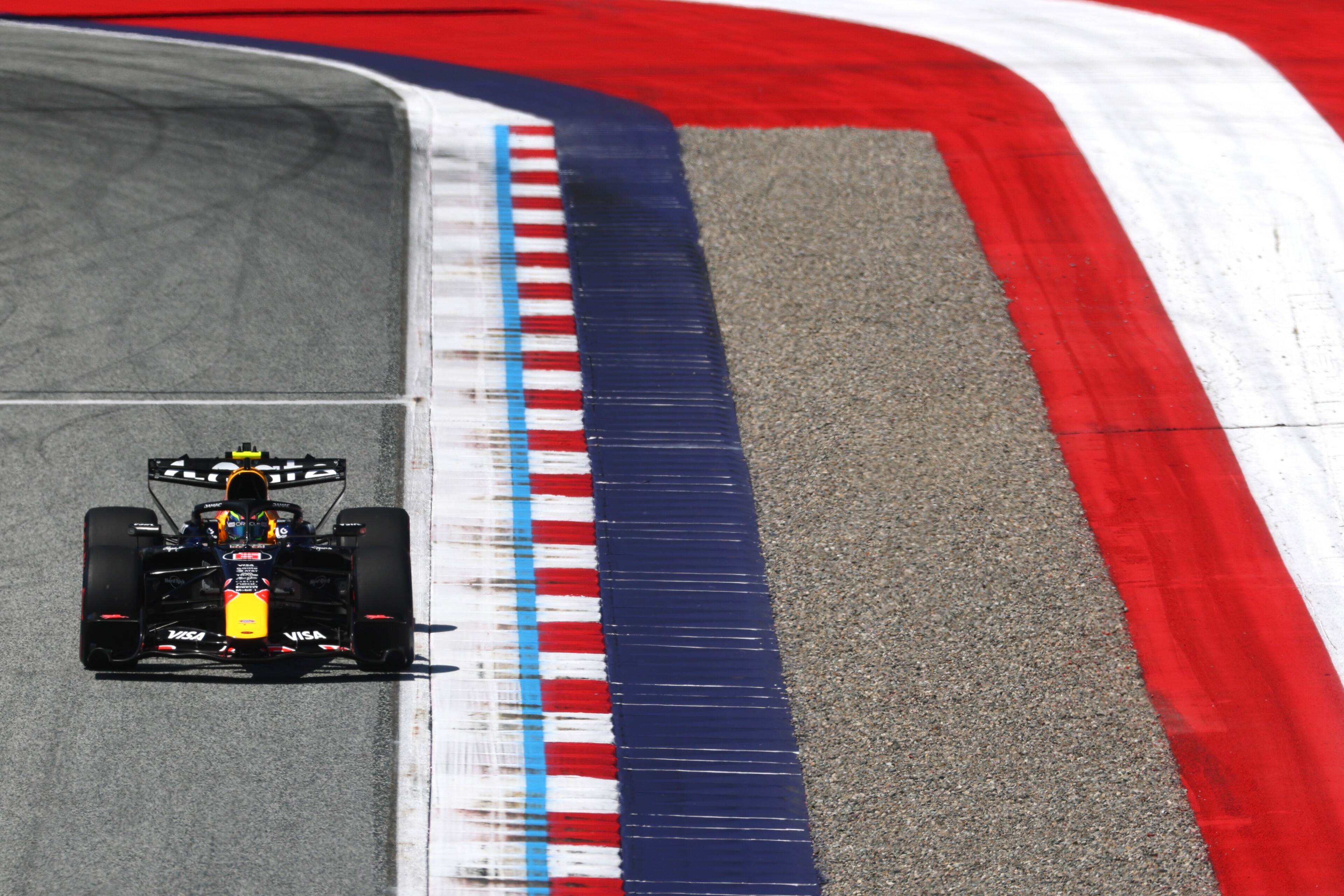 SPIELBERG, AUSTRIA - JUNE 26: Isack Hadjar of France driving the (6) Oracle Red Bull Racing RB22 Red Bull Ford on track during practice ahead of the F1 Grand Prix of Austria at Red Bull Ring on June 26, 2026 in Spielberg, Austria. (Photo by Clive Mason/Getty Images) // Getty Images / Red Bull Content Pool // SI202606260258 // Usage for editorial use only // 